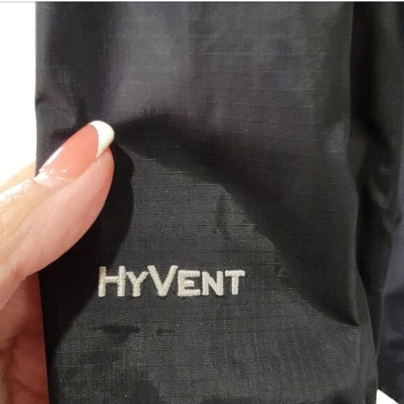 The North Face black Hooded windbreaker jacket Size L hyvent Nylon - Picture 4 of 13